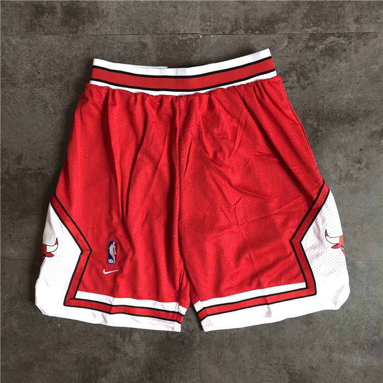 Men NBA Chicago Bulls Red Shorts 04162->chicago bulls->NBA Jersey